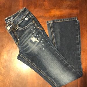 Justice boot leg jeans girls sz 8 regular